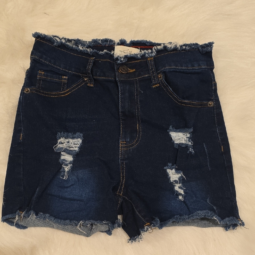 Vince Midnight Blue Ripped Jean Shorts